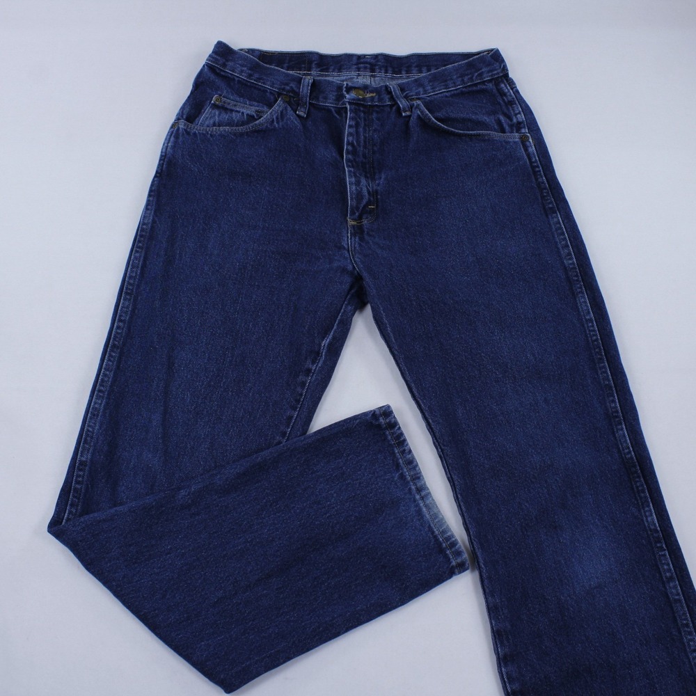 Wrangler Authentic Regular Fit Jeans, Size 33x32, Men's, Dark Blue, 100% Cotton